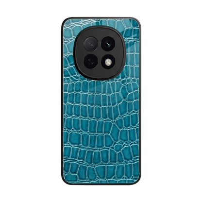Croco Blue back phone cover | glass case for oppo f29 pro 5g