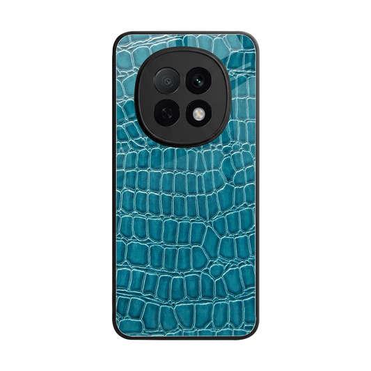 Croco Blue back phone cover | glass case for oppo f29 pro 5g