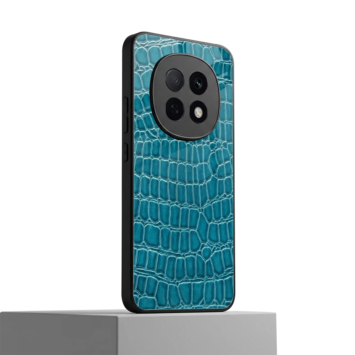 Croco Blue oppo f29 pro 5g mobile cover | shockproof glass phone case
