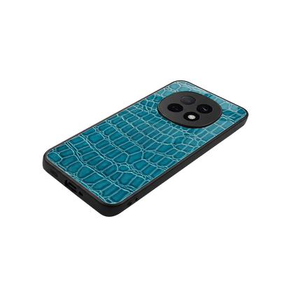 Croco Blue stylish phone case for oppo f29 pro 5g | glossy glass and slim fit