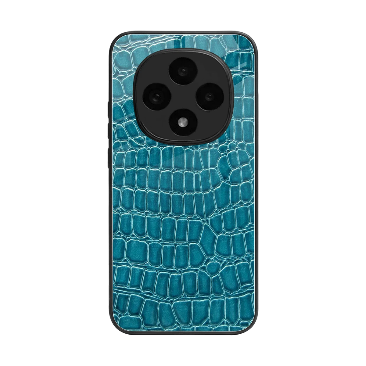 Croco Blue back phone cover | glass case for oppo f31 pro 5g