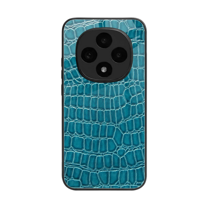 Croco Blue back phone cover | glass case for oppo f31 pro 5g