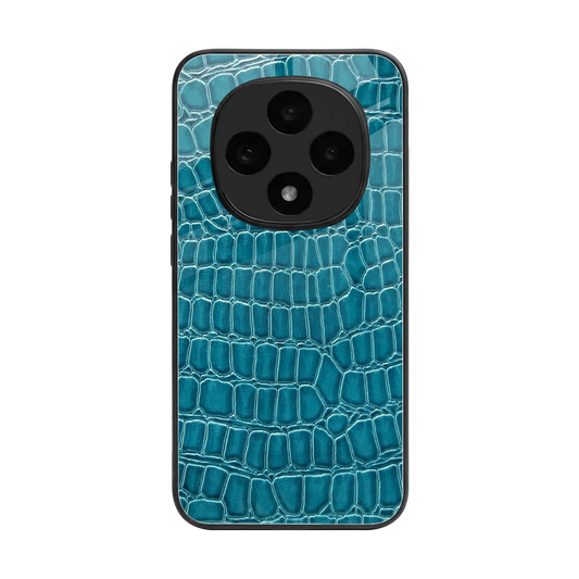 Croco Blue back phone cover | glass case for oppo f31 pro 5g