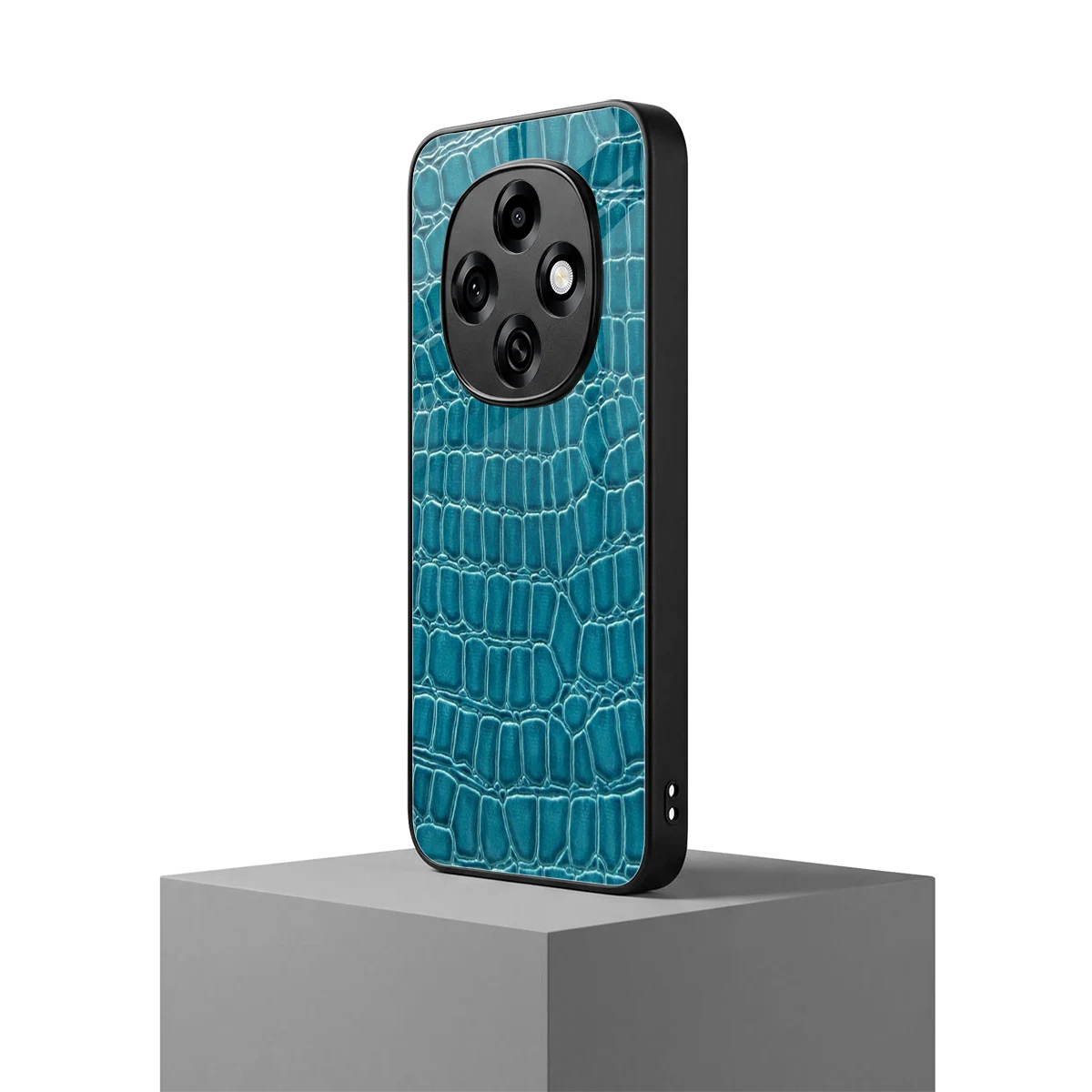Croco Blue oppo f31 pro 5g mobile cover | shockproof glass phone case