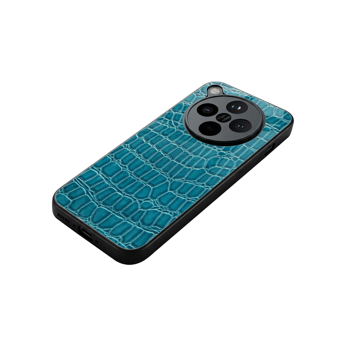 Croco Blue stylish phone case for oppo find x8 | glossy glass and slim fit