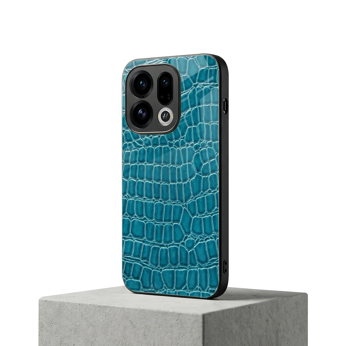 Croco Blue oppo find x9 mobile cover | shockproof glass phone case