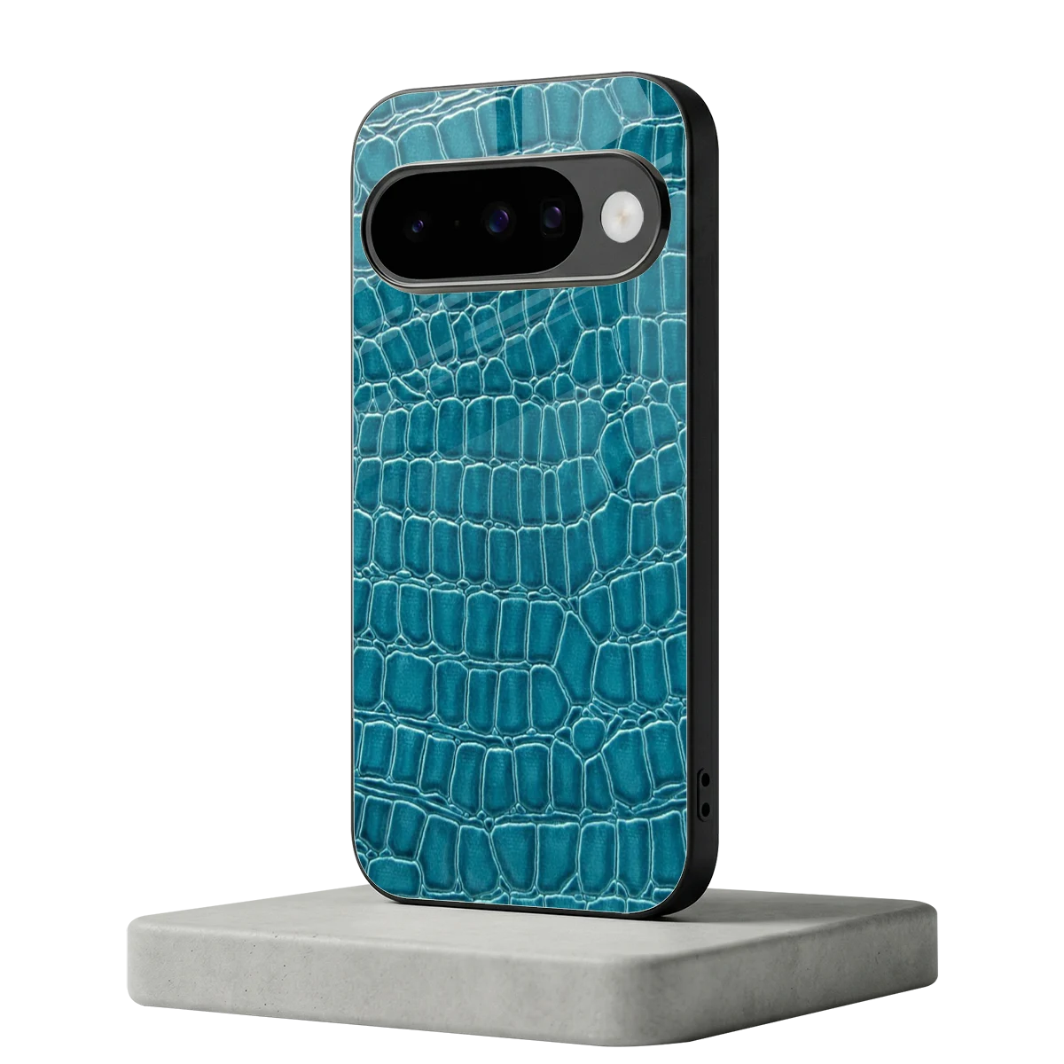 Croco Blue google pixel 10 mobile cover | shockproof glass phone case