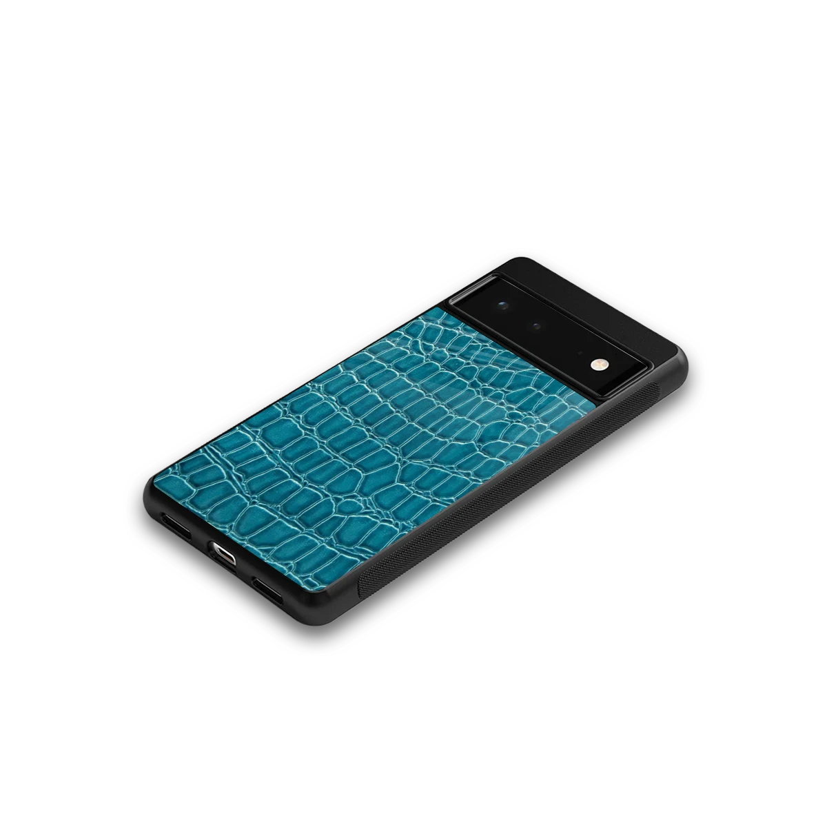 Croco Blue google pixel 6 mobile cover | shockproof glass phone case