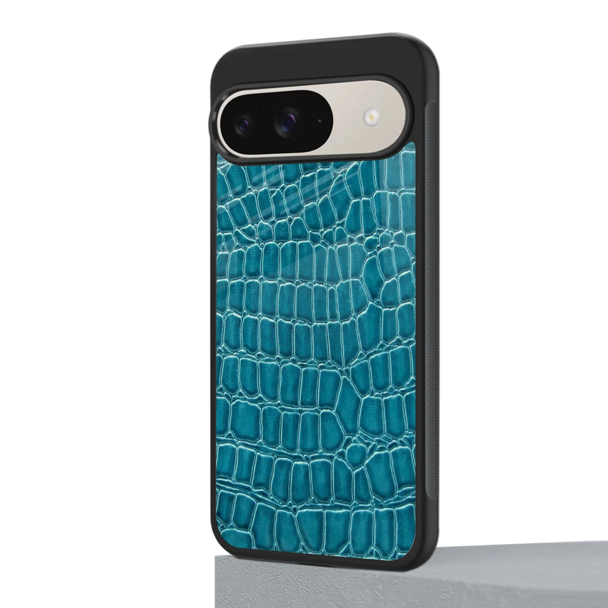 Croco Blue google pixel 9 mobile cover | shockproof glass phone case