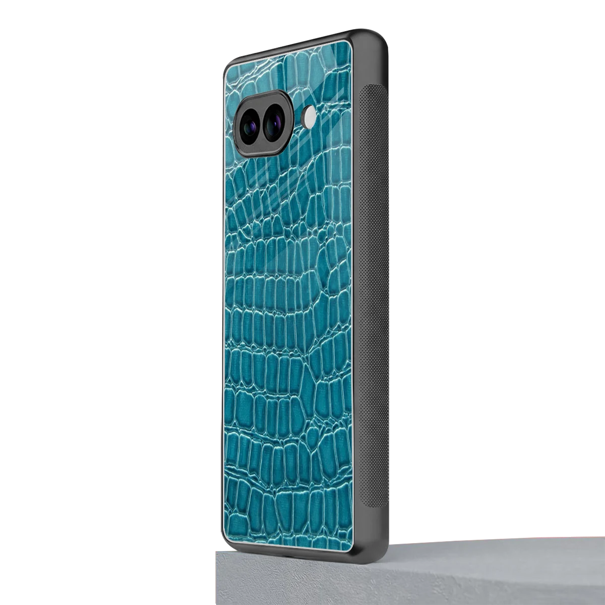 Croco Blue google pixel 10a mobile cover | shockproof glass phone case