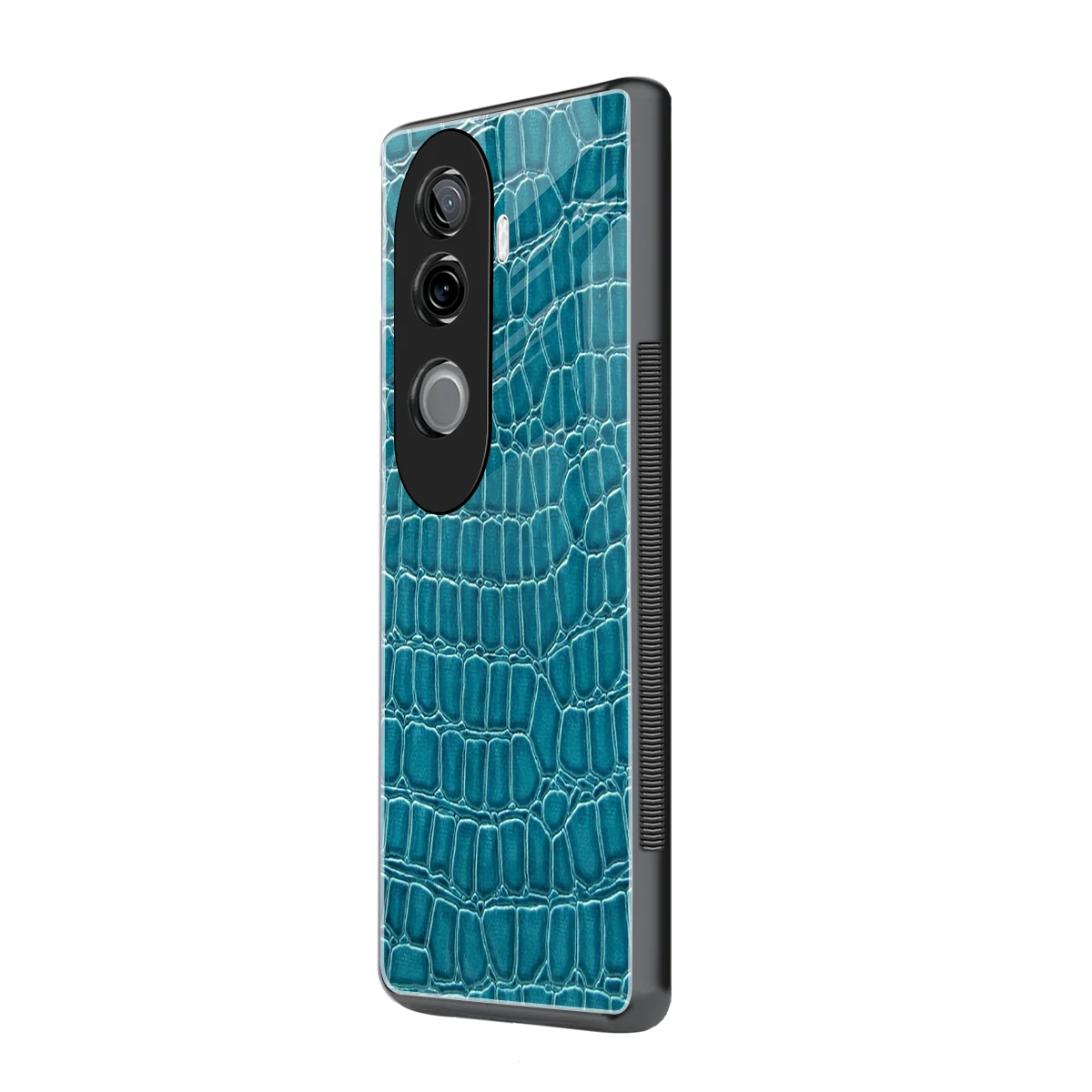 Croco Blue vivo v40e mobile cover | shockproof glass phone case