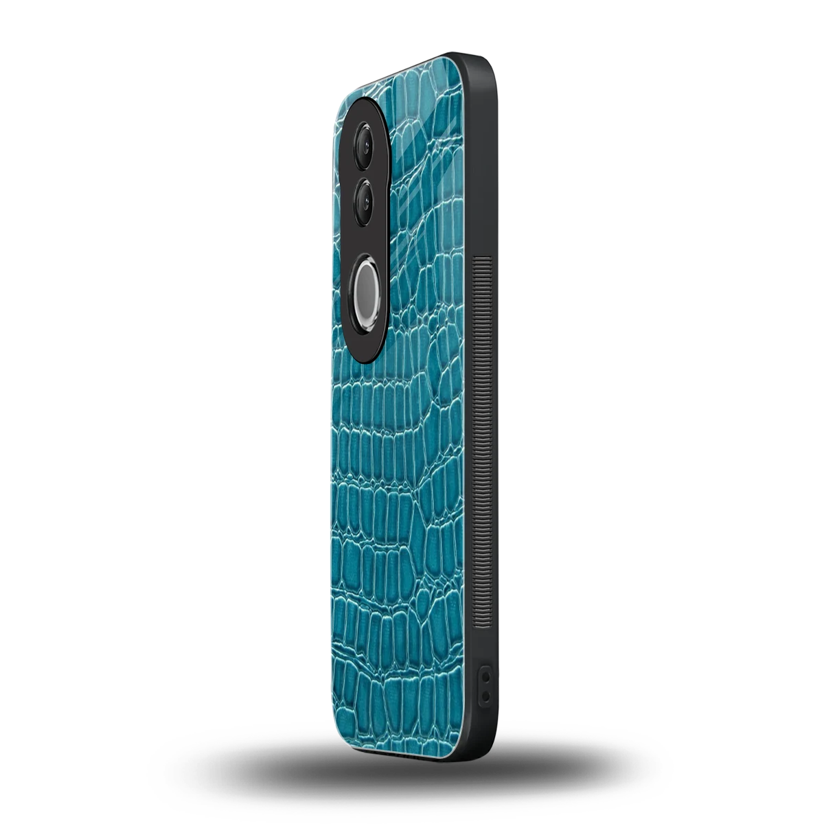 Croco Blue vivo v50 mobile cover | shockproof glass phone case