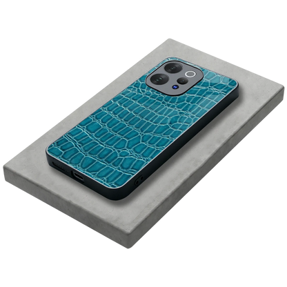Croco Blue stylish phone case for vivo v70 elite | glossy glass and slim fit