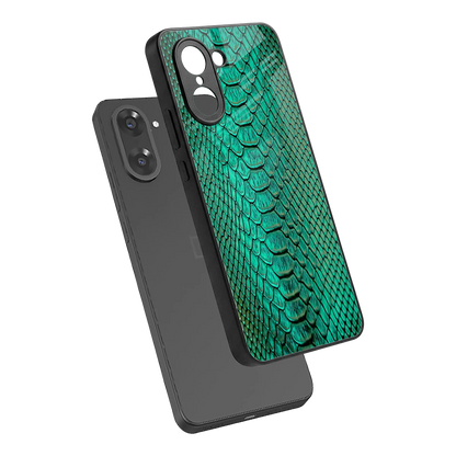 Croco Emerald sleek oneplus nord ce5 5g cover with tempered glass back and TPU edges