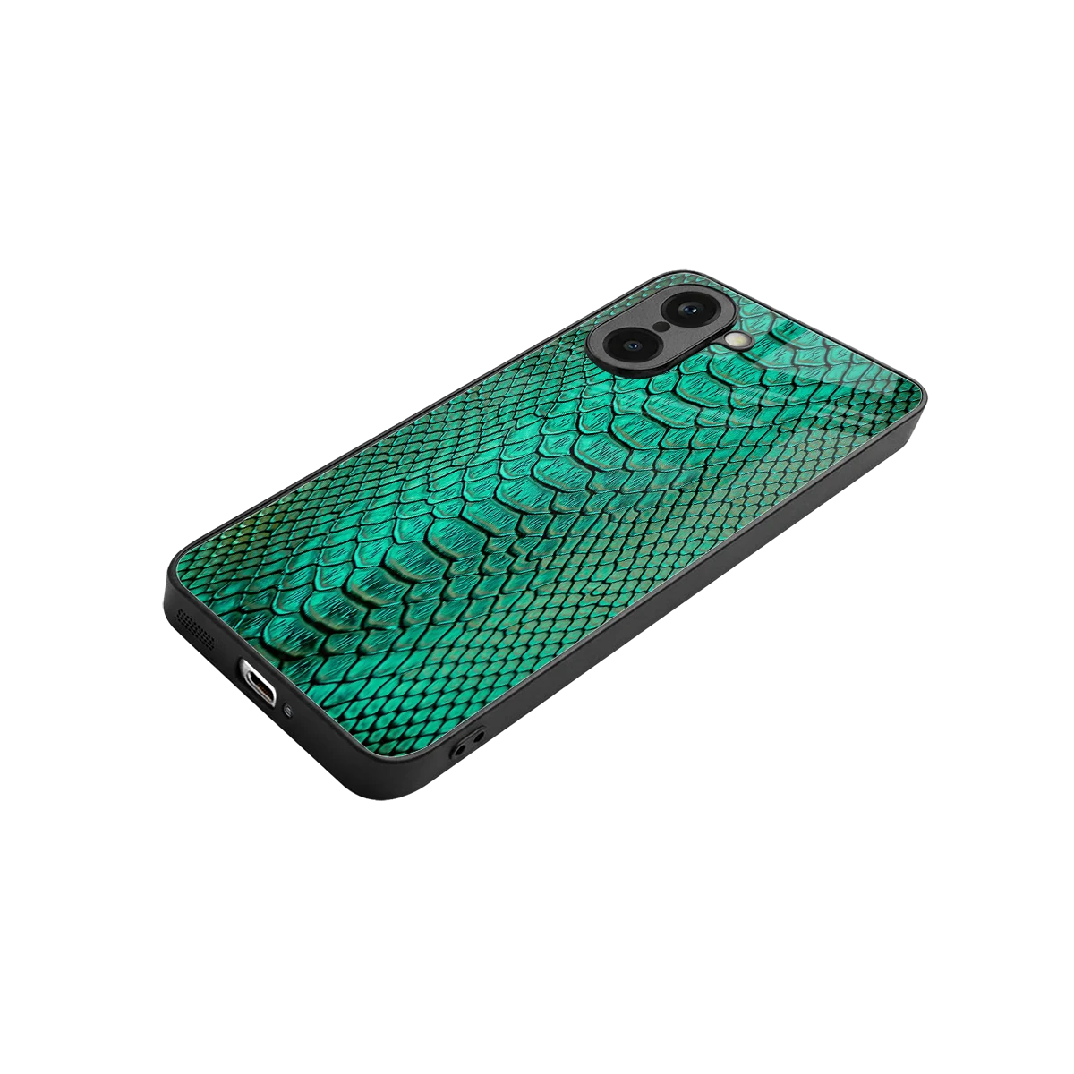 Croco Emerald stylish phone case for oneplus nord ce5 5g | glossy glass and slim fit