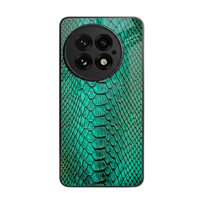 Croco Emerald back phone cover | glass case for oneplus 13