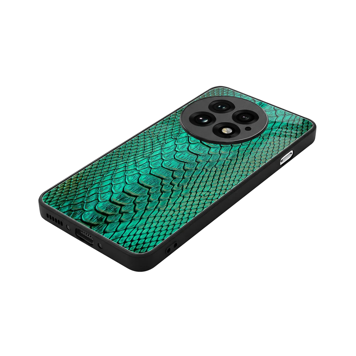 Croco Emerald stylish phone case for oneplus 13 | glossy glass and slim fit