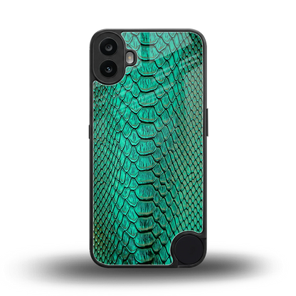 Croco Emerald back phone cover | glass case for cmf nothing phone 1