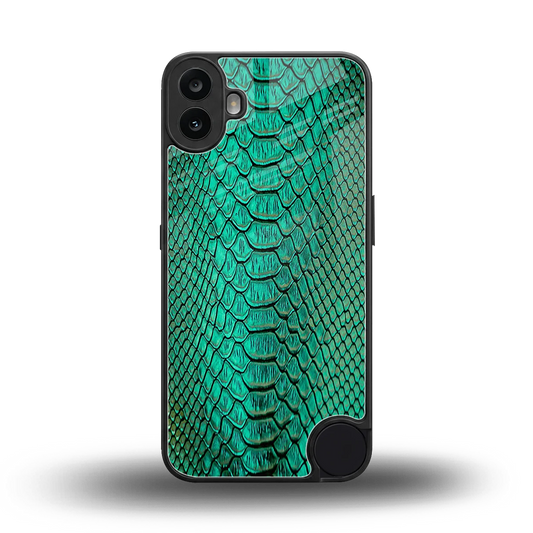 Croco Emerald back phone cover | glass case for cmf nothing phone 1