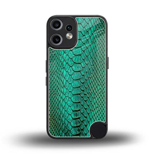 Croco Emerald back phone cover | glass case for cmf nothing phone 2 pro