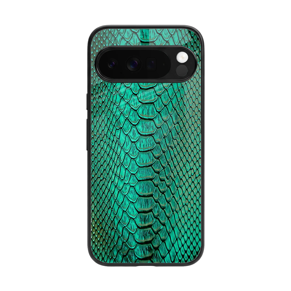 Croco Emerald back phone cover | glass case for google pixel 10 pro xl