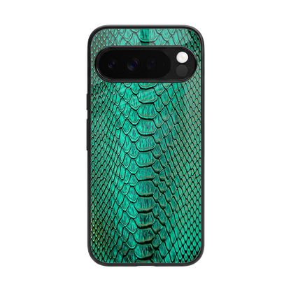 Croco Emerald back phone cover | glass case for google pixel 10 pro xl