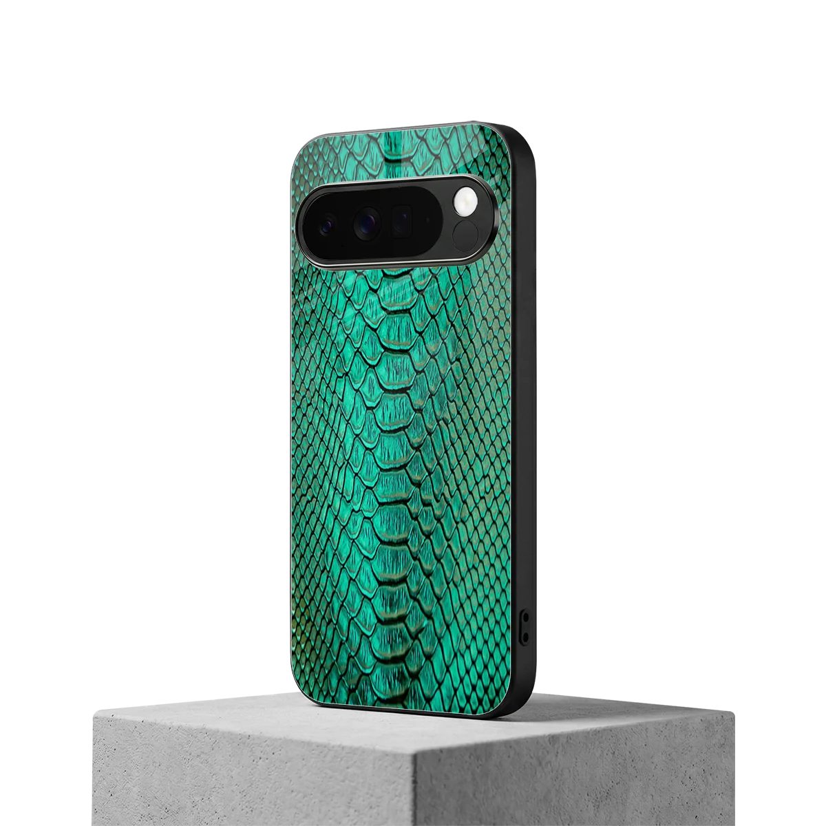 Croco Emerald google pixel 10 pro xl mobile cover | shockproof glass phone case