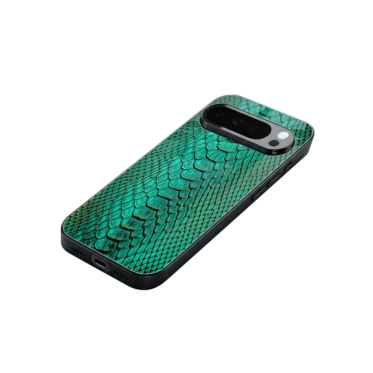 Croco Emerald stylish phone case for google pixel 10 pro xl | glossy glass and slim fit