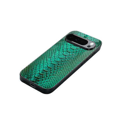 Croco Emerald stylish phone case for google pixel 10 pro xl | glossy glass and slim fit