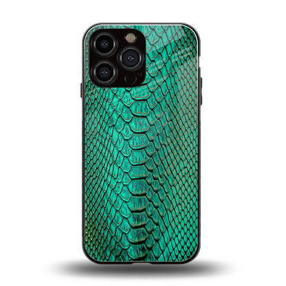 Croco Emerald back phone cover | glass case for iphone 14 pro max