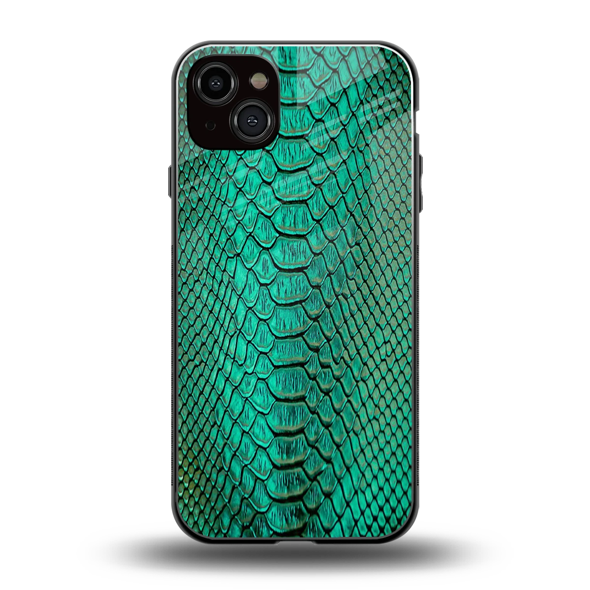 Croco Emerald back phone cover | glass case for iphone 14 plus