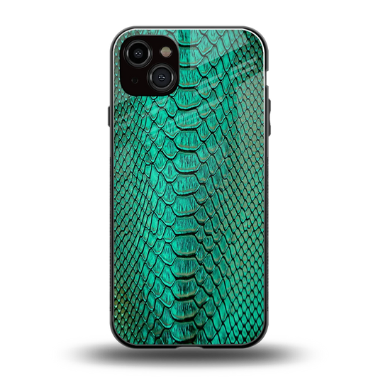 Croco Emerald back phone cover | glass case for iphone 14 plus