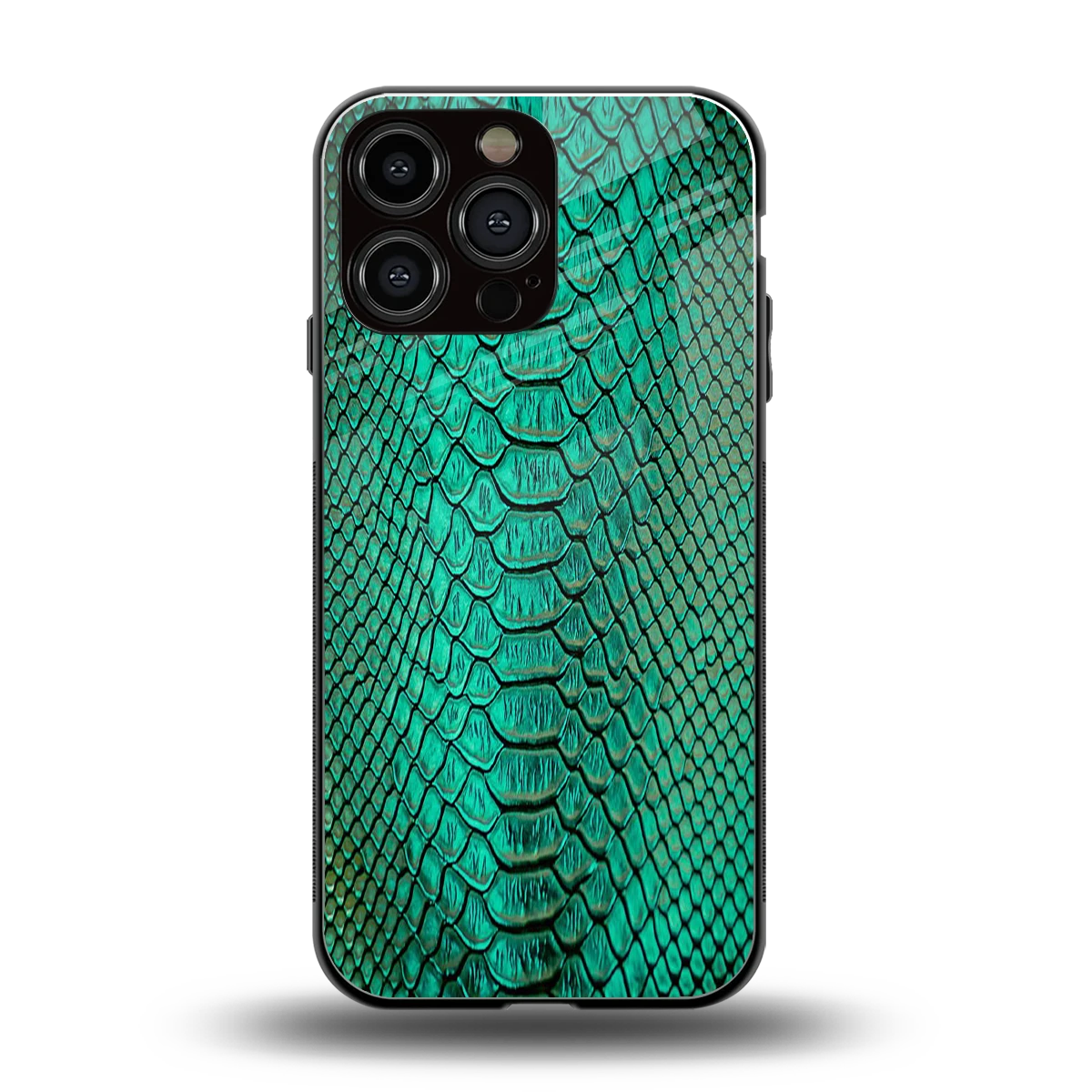 Croco Emerald back phone cover | glass case for iphone 15 pro max