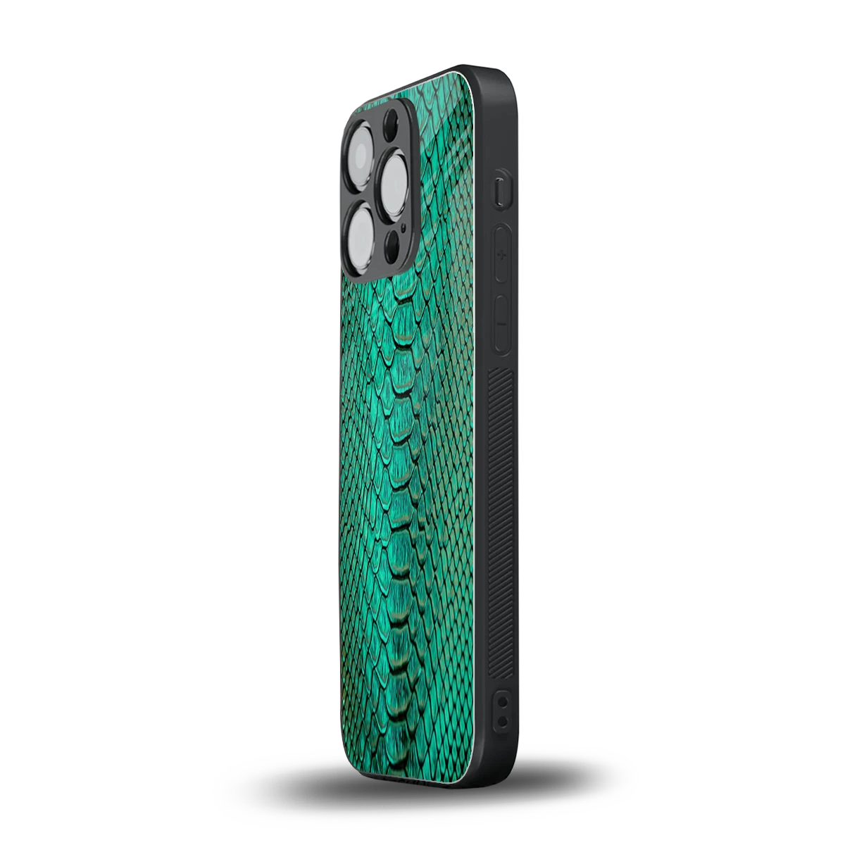 Croco Emerald iphone 15 pro mobile cover | shockproof glass phone case