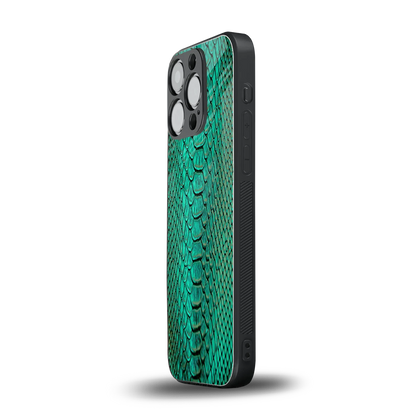 Croco Emerald iphone 15 pro mobile cover | shockproof glass phone case