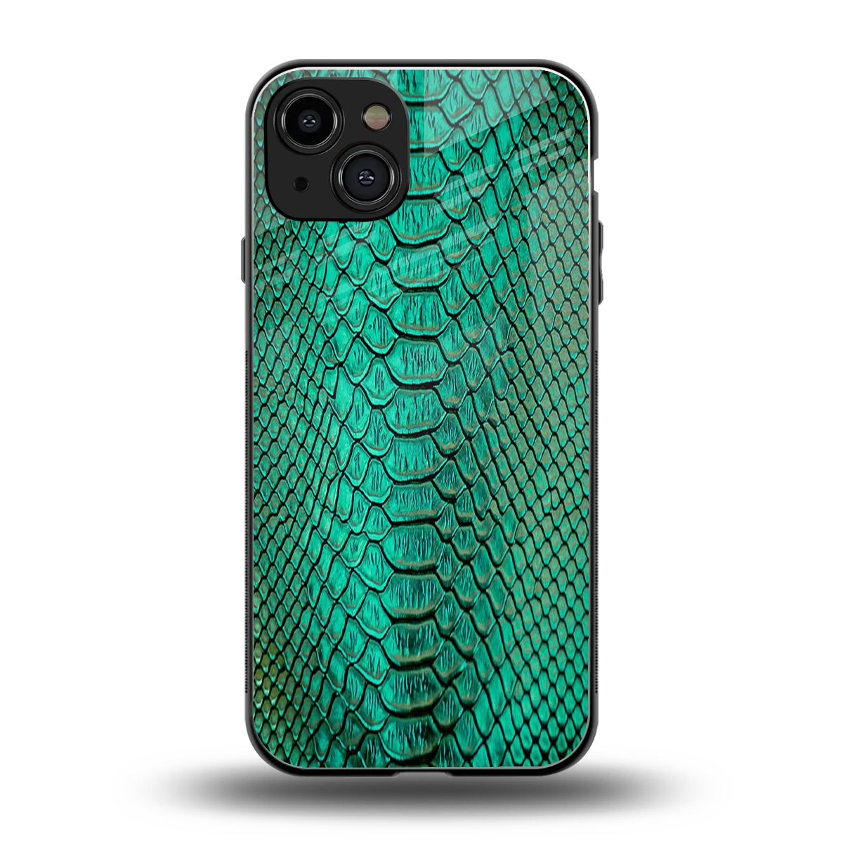 Croco Emerald back phone cover | glass case for iphone 15
