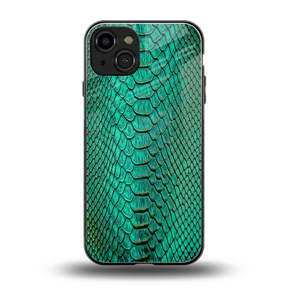 Croco Emerald back phone cover | glass case for iphone 15