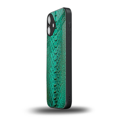 Croco Emerald iphone 16 plus mobile cover | shockproof glass phone case