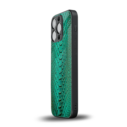 Croco Emerald iphone 16 pro mobile cover | shockproof glass phone case
