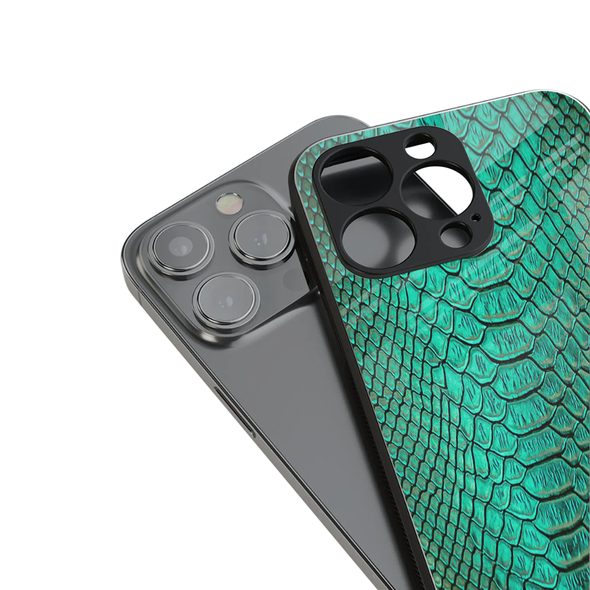 Croco Emerald Phone Case for Iphone 16 | Glass Case