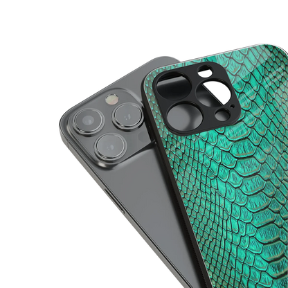 Croco Emerald stylish phone case for iphone 15 | glossy glass and slim fit