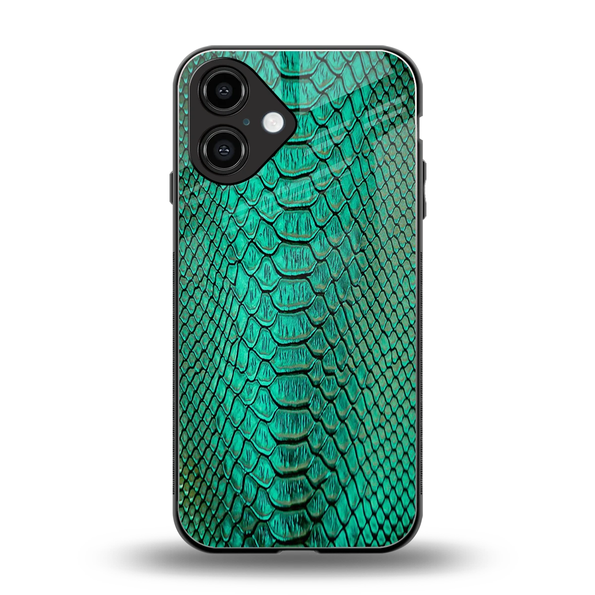 Croco Emerald back phone cover | glass case for iphone 16