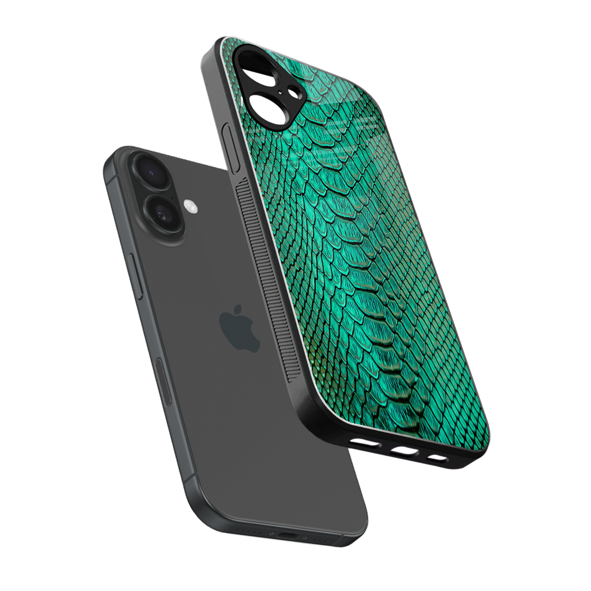 Croco Emerald Phone Case for Iphone 16 | Glass Case