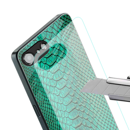 Croco Emerald stylish phone case for iphone 16e | glossy glass and slim fit