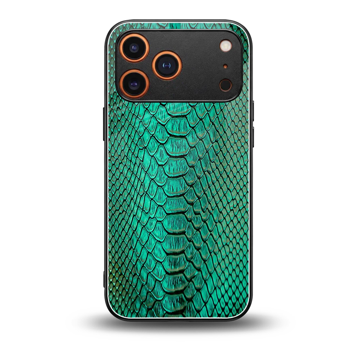 Croco Emerald back phone cover | glass case for iphone 17 pro
