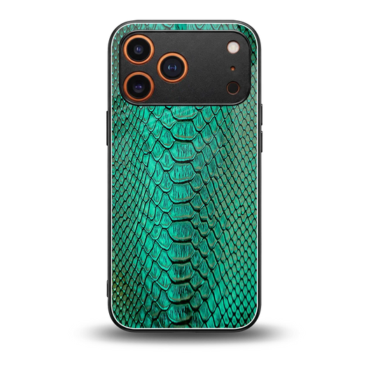 Croco Emerald back phone cover | glass case for iphone 17 pro max