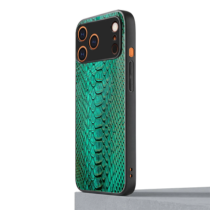 Croco Emerald iphone 17 pro mobile cover | shockproof glass phone case