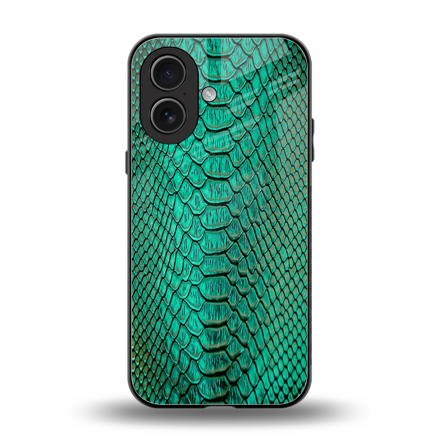 Croco Emerald back phone cover | glass case for iphone 17