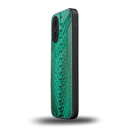 Croco Emerald iphone 17 mobile cover | shockproof glass phone case