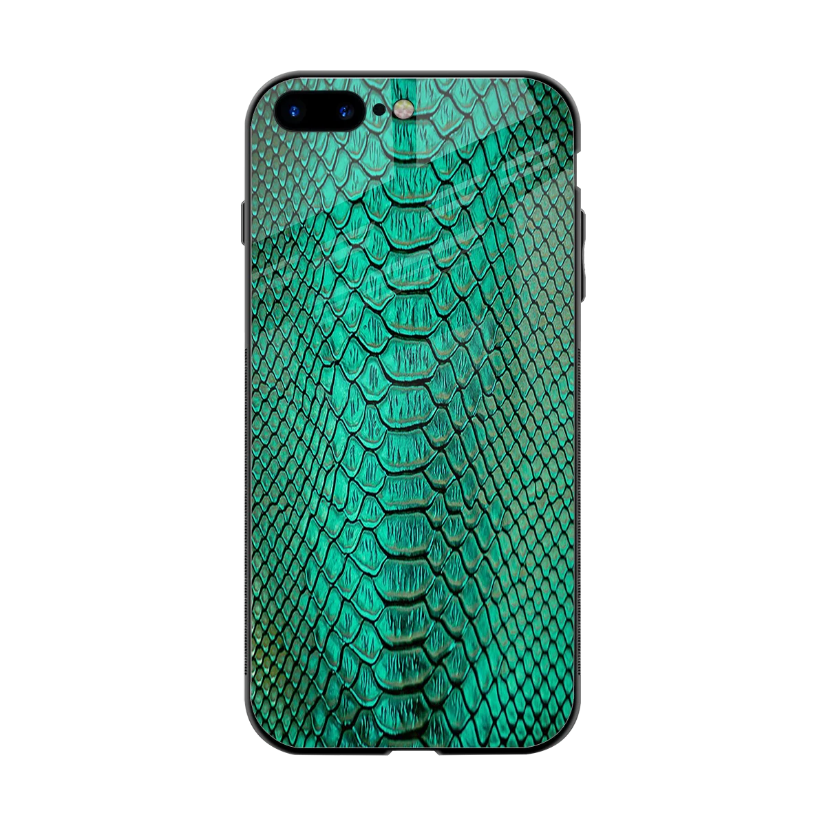 Croco Emerald back phone cover | glass case for iphone 7 plus